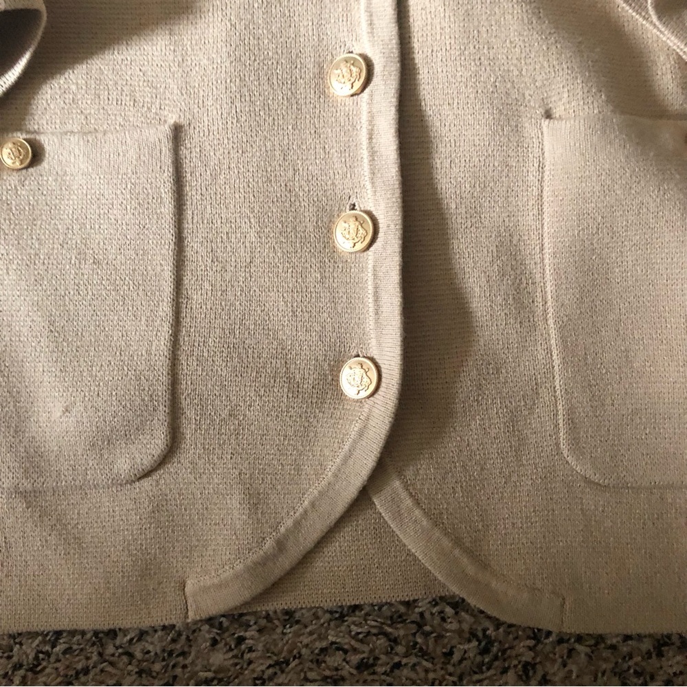 NWT J. Crew long v neck sweater light khaki neutral sz Medium - Picture 11 of 16